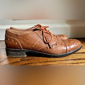 Miz Mooz Brown Leather Brogue Oxford Women’s 8